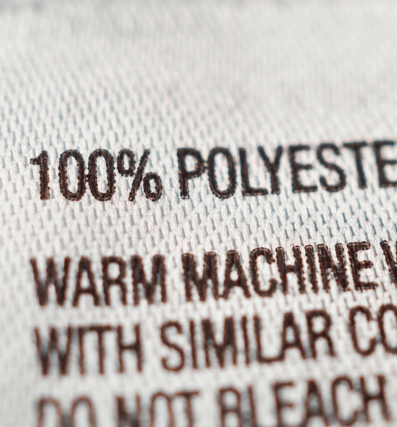 polyester mesh label